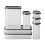 KOLORR Modular Plastic Containers Set For Kitchen Storage Combo, Set Of 7 (500ml x 2 / 1700ml x 2 / 2500ml x 2 / 5500ml x 1) | Freezer Safe| Dry Food Organizer | Air Tight Grocery Jar/Container