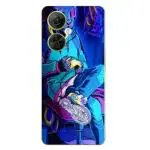 Toppings Printed Matte finish Vinyl Skin Sticker (This is not Back Case Covers) Scratch Less for Mobile Back and Camera lens for Infinix Hot 30i Design F02 -MT