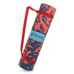 Fitness Mantra 6mm Super Soft, Anti-Slip Marble Design Yoga Mat with Carrying Strap (6MM, Red Color)