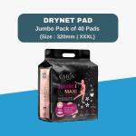 Cailin Care Extra Dry Odour Free Sanitary Napkin Sanitary Pads (Total 40 Pads| XXXL| 320mm)