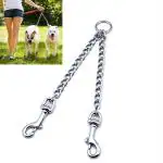 Pets Empire Metal Double Dog lead 2 Way No Tangle Coupler Double Pet Dog Chain lead leash, XXL