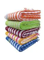 ASH Traders Multocolor Handloom Checkered Small Bath Towels for Men and Women Cotton, 27 x 54 inch (pack of 5)