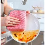 ZZ LAZYCOTTAGE Super Absorbent Microfiber Kitchen Cloth Dish Cleaning Towel Orange