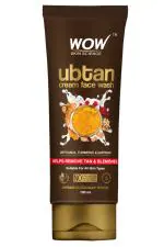 WOW Skin Science Ubtan Cream Face Wash for All Skin Types With Turmeric & Saffron|For Tan Removal and Glowing Skin|Face Wash For Women & Men | Paraben and Sulphate Free |100 ml