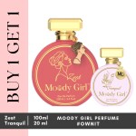 Moody Girl Long Lasting Perfume Combo Set for Women Buy 1 Get 1 (Zest 100 ml + Tranquil 20 ml) Eau de Parfum