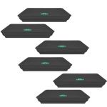 TrustBasket UV Treated Square Bottom Tray(Plate/Saucer) Suitable for 12 inch Square Plastic Pot - Black Color - Set of 6