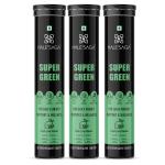 Halesaga Daily Greens Supplement, 100% Vegan Superfood Multivitamin for Men & Women - Boost Immunity, Improve Digestion and Detox Body with 33+ Organic Plant & Antioxidants (60 Effervescent Tablets)