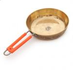 ROYALSTUFFS 1500 ML Pure Brass Frying pan for Cooking & Serving Brassware Dinnerware