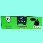 YO CLEAN Black Garbage Bags | Dustbin Bags | Trash Bags | Dustbin Garbage Polythene Bag | Large Size | 24x32 | 15 Pcs