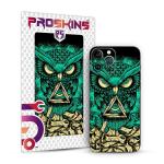 PROSKINS - Neon Illuminati Owl 3D Textured Mobile Back Skin/Sticker Only for OnePlus 8T (Pack of 1)