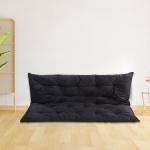 Faburaa Elite Foldable Floor Cushion, Chair Pad/Chair Cushion (Black, Material - Velvet, Size - 125x100 Inch)