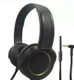 G2L Wired Headphones with in-Built Mic, Soft Padded Earcups, 3.5mm Aux Connectivity Wired Headset (Black, In the Ear)