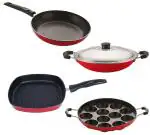 NIRLON Non Stick Aluminium Kitchen Combo Cookware Set (Pack of 4)