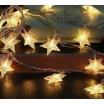 CORALTREE Star LED Crystal Light Star String Light for Bedroom Diwali Decoration Christmas for Living Room Pack of 1 (White)4 M -14 Ft. Long .