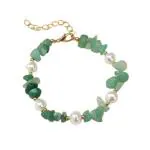 KIROH Uneven Natural Handcrafted Distinctive Fashion Chakra Chip Stone Beads Bracelet for Women and Girls