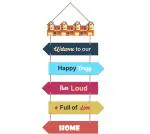 EXPLEASIA Decorative Wall Hanging Wooden Art Decoration Item for Home | Office | Living Room | Bedroom | Decoration Items |Home Decor| Gift Items (Welcome Home)