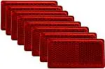 Apsmotiv Red Reflex Reflector Red Set Of 8 Car Reflector Light - Pack of 8