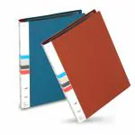 TULMAN 20 Pockets Bound A3 Size Presentation Display Book Portfolio File Binders with Plastic Clear Sleeves Document Organizer for Music Sheets Artwork Drawing for School Office - ( Color May Vary )