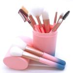 AVTY Makeup Brush Set With Storage Barrel (Pack of 12)