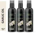 Desi Crew 100 Percent Pure Garlic Oil with Comb Applicator Cold Pressed for Non Sticky Hair 100 ml (pack of 3)