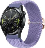 XANES Nylon Lavender Smart Bands Strap for Braided Solo Loop Band, 22 mm Stretchy with Adjustable