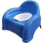 Maanit Baby Training Potty Seat with Removable Lid Potty Seat with Back Support (Blue)