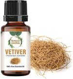 botanic garden Vetiver/Chrysopogon zizanioides For Nervous Tension, Irritability,Depression, Muscular Spasm and Pain, Stress-induced Conditions/Undiluted 100% Pure Essential Oil (50 ml)