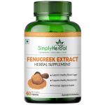 Simply Herbal Fenugreek Seed Extract Capsules for Maintain Healthy Sugar Levels | Fenugreek Supplement Methi Extract, Fibers & Antioxidants, Promote Healthy Skin & Hair, Enhances Immunity & Digestions - 60 Capsules