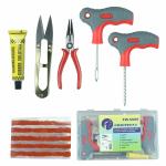 TIREWELL TW-5009 Tubeless Tire Puncture Repair Kit 6 in 1 Portable Flat Tyre Puncher Repair Box for Cars, Trucks, Motorcycles and SUVs