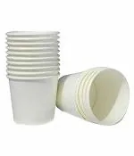 SANWALSA (250 ml,White, 8 Oz- Pack of 25-Piece Paper Disposable Cup Ecofriendly
