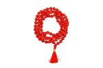 Rudra Centre Red Carnelian Round Mala, 8mm