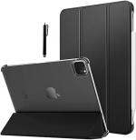 ProElite Smart Case Cover for Apple iPad Pro 11 inch 2022/2021 4th/3rd Generation [Auto Sleep/Wake ], Translucent & Hard Back, with Stylus, Black