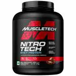 MuscleTech Nitro-Tech Whey Protein, 1.81kg (4lbs), Milk Chocolate, 30g Protein, 3g creatine monohydrate, 6.7g BCAA, ultimate muscle building formula, increase strength & performance