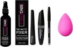 BINGEABLE...ENJOY THE DIFFERENCE Matte Fixer Spray And Eyeliner Mascara Eyebrow Pencil With Washable Sponge (Set Of 3)