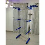 SUNDEX Blue Steel Floor Cloth Dryer Stand Premium Quality Made In India