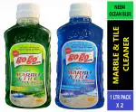 GOGO Premium Marble & Tile Cleaner, Pack of 1Ltr X 2 (Neem & Ocean Blue)