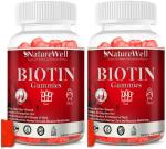 Naturewell Herbal Hair Vitamin Biotin Gummies Advanced, 30 Gummies Each (Pack Of 2)