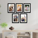 RANDOM Set of 5 Photo Frames With Mount Paper (6 X 8 Inch - 5)