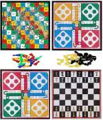 KSS Khelo Meerut Hard Board Multicolor 3In 1 Board Game 15 Cm Ludo (Pack Of 2)