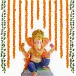 SPECIALYOU.IN 12 Pcs of Diwali decoration items with artificial green vines & marigold garland backdrop decoration for Diwali festival, Laxmi Pooja, Home decor, Diwali toran for wall decor.