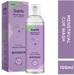 Sanfe Natural Menstrual Cup Wash with Tea Tree, Neem, Basil and Lemon - 100 ml - Prevents infections, blood stains, stickiness