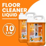 ZIVANTIX Floor Cleaner 10 Liter Orange | Half Cap Only | 10X Cleaning with 99.9% Germ kill | Citrus Fragrance