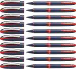 Luxor Schneider One Business Roller Ball Pen - Red | 0.6 mm | Pack of 10 | 2200 mtrs writing length | Waterproof Ink | Consistent ink flow | Ideal for Professionals-Office essential