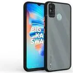 AmericHome Tecno Spark 6 Go, Model KE5K Black Plastic, Rubber, Polycarbonate Shock Proof Mobile Back Cover