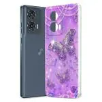 Fashionury Back Cover for Motorola Edge 50 Fusion Designer, Printed,Transparent,Flexible, Silicon -D1087
