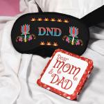 Indigifts Eye Mask Quirky Gifts DND Quote Printed Truck art Inspired Design Black Sleep Mask 7.8X3.3 inch