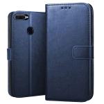 SROCK Oppo A5s Flip Cover | Kick Stand | Shockproof | Dual Layer | Card Slot Flip Case Cover for Oppo A5s-Blue