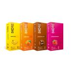 SKORE Banana, Orange, Chocolate and Strawberry Flavored Condom (Set of 4, 40 Sheets)