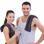 Sassoon Unisex Microfiber Gym Towel in 450 GSM (Set of 2, Denim) 40cmX60cm- Fast Drying & Light Weight Ultra Absorbent Sports Towel