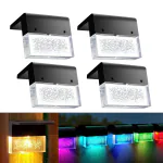 Homehop Solar LED Lights for Garden Home Outdoor Decoration Lamp Waterproof Deck,Step,Fence Solar Lights for Stair, Patio, (Pack of 4)